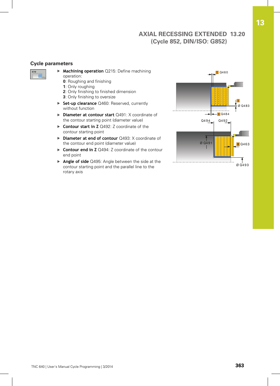 Cycle parameters | HEIDENHAIN TNC 640 (34059x-04) Cycle programming User Manual | Page 363 / 603