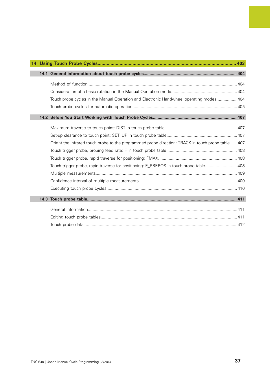 HEIDENHAIN TNC 640 (34059x-04) Cycle programming User Manual | Page 37 / 603