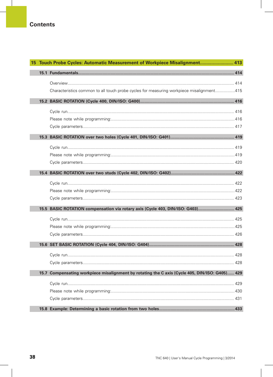 HEIDENHAIN TNC 640 (34059x-04) Cycle programming User Manual | Page 38 / 603