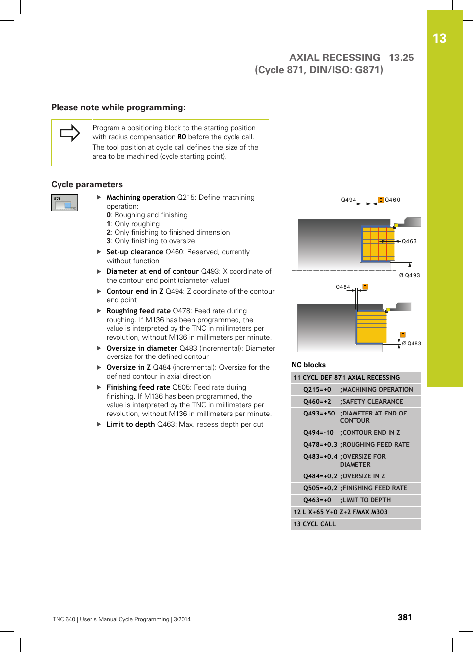 Please note while programming, Cycle parameters | HEIDENHAIN TNC 640 (34059x-04) Cycle programming User Manual | Page 381 / 603