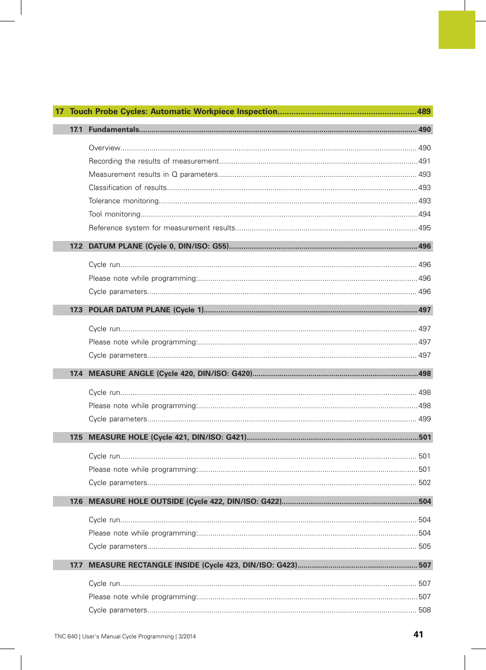 HEIDENHAIN TNC 640 (34059x-04) Cycle programming User Manual | Page 41 / 603