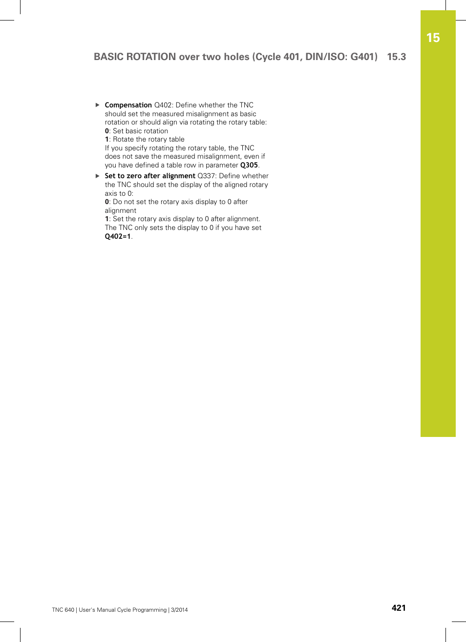 HEIDENHAIN TNC 640 (34059x-04) Cycle programming User Manual | Page 421 / 603