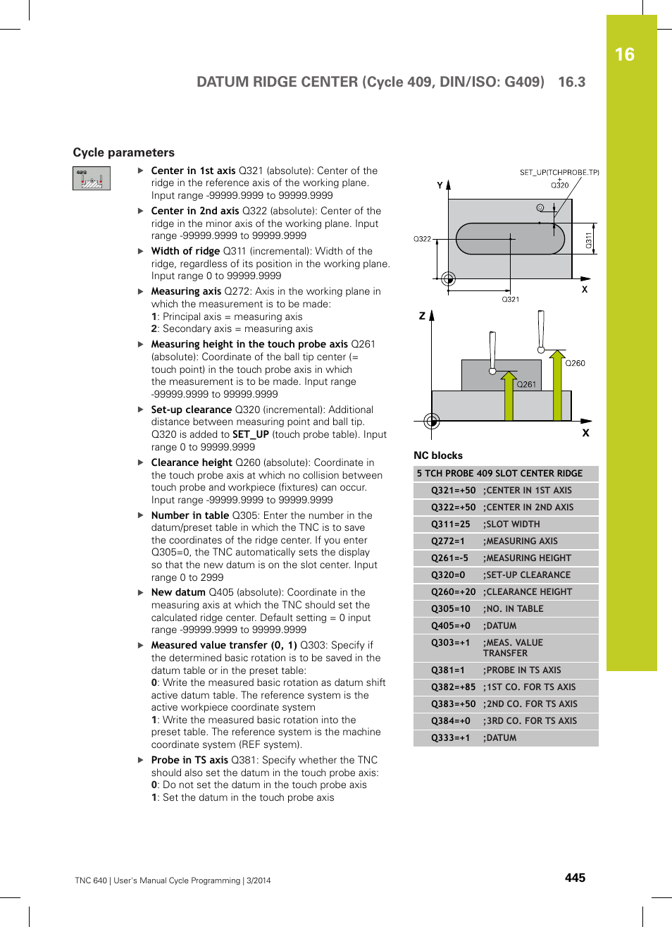 Cycle parameters | HEIDENHAIN TNC 640 (34059x-04) Cycle programming User Manual | Page 445 / 603