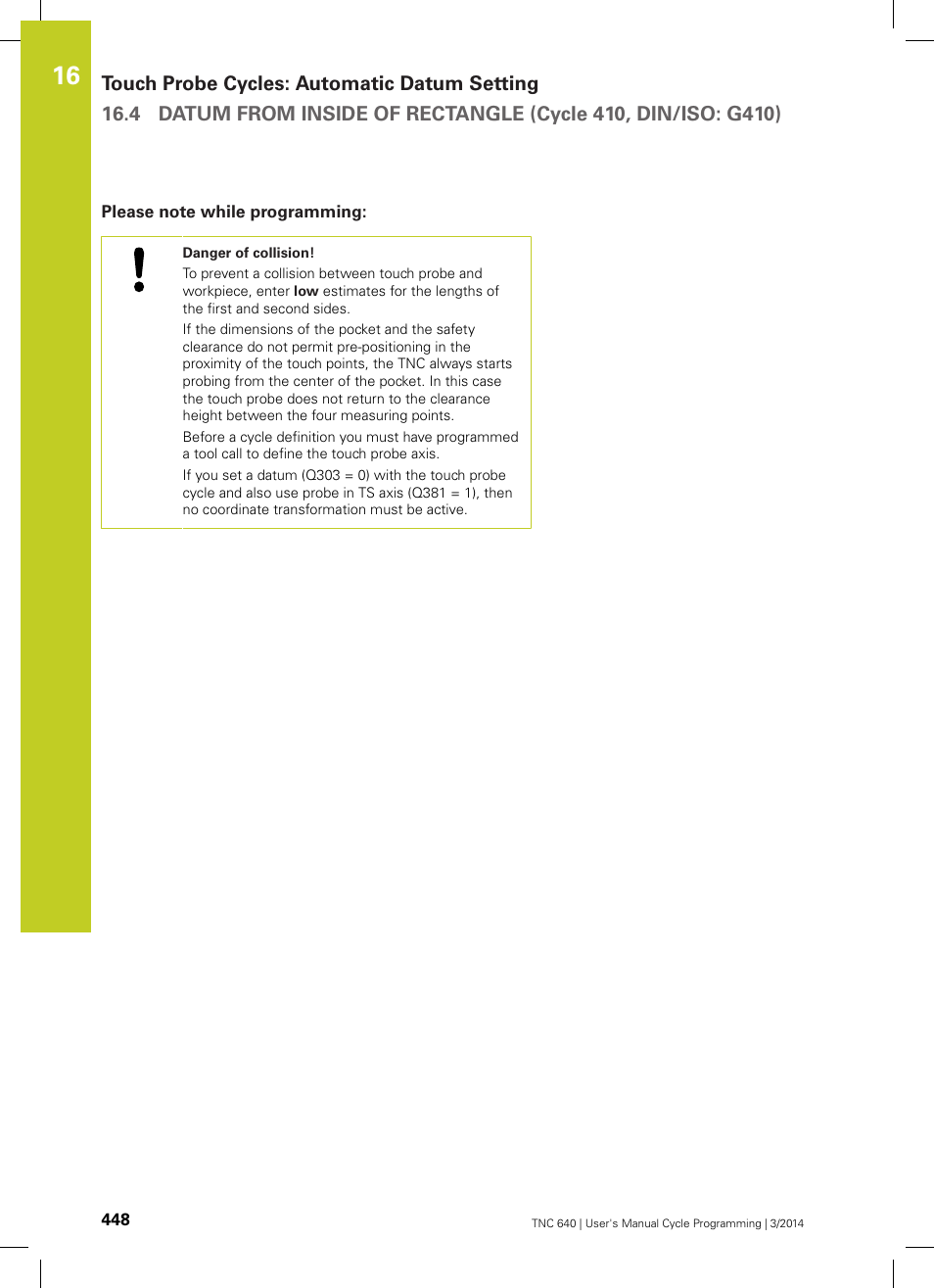 Please note while programming | HEIDENHAIN TNC 640 (34059x-04) Cycle programming User Manual | Page 448 / 603