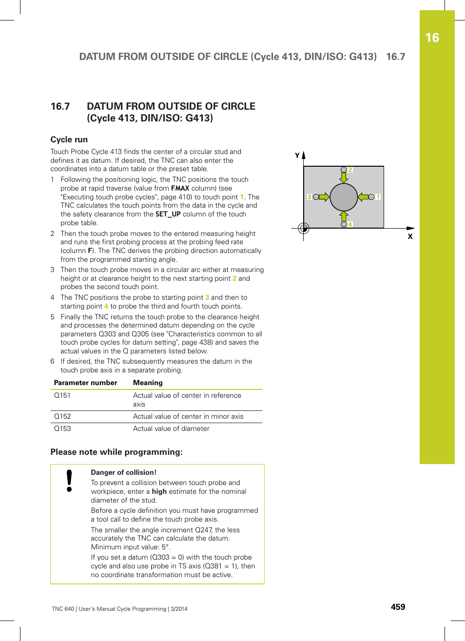 Cycle run, Please note while programming | HEIDENHAIN TNC 640 (34059x-04) Cycle programming User Manual | Page 459 / 603