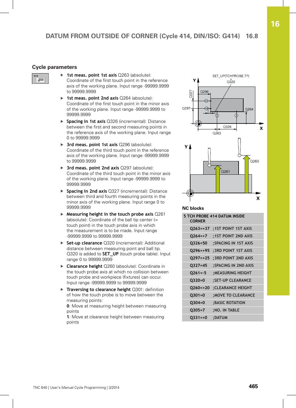 Cycle parameters | HEIDENHAIN TNC 640 (34059x-04) Cycle programming User Manual | Page 465 / 603