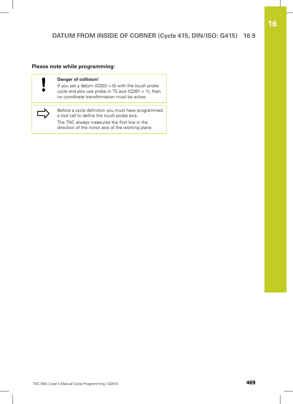 Please note while programming | HEIDENHAIN TNC 640 (34059x-04) Cycle programming User Manual | Page 469 / 603