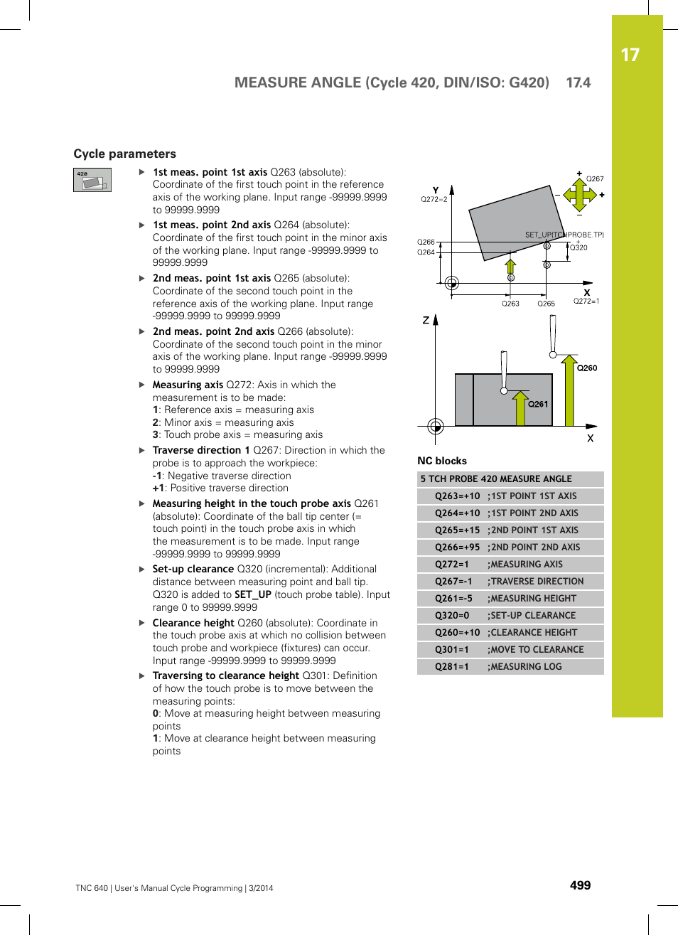 Cycle parameters | HEIDENHAIN TNC 640 (34059x-04) Cycle programming User Manual | Page 499 / 603