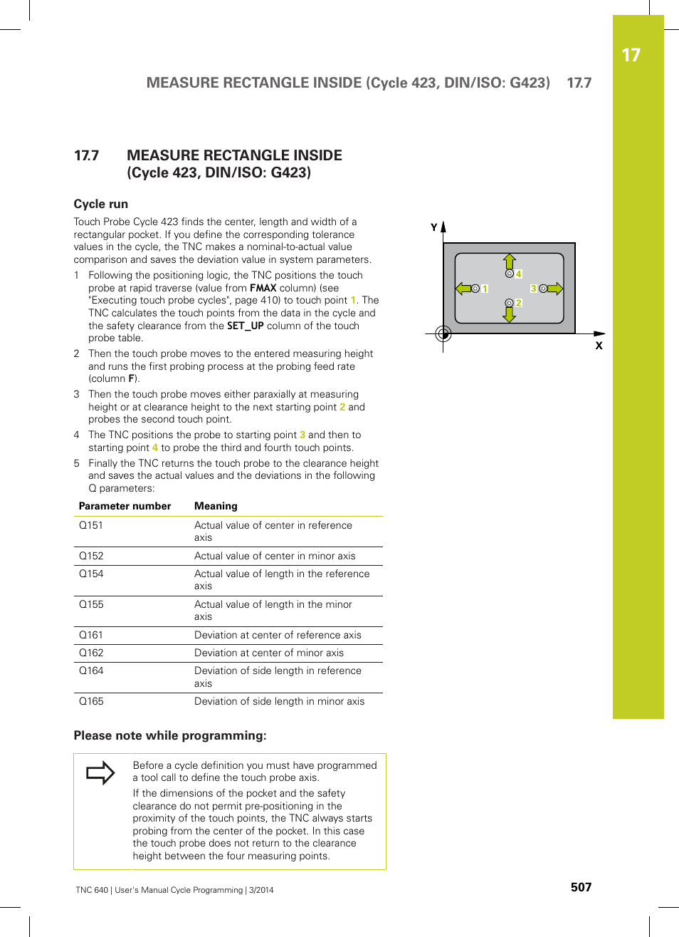 Cycle run, Please note while programming | HEIDENHAIN TNC 640 (34059x-04) Cycle programming User Manual | Page 507 / 603