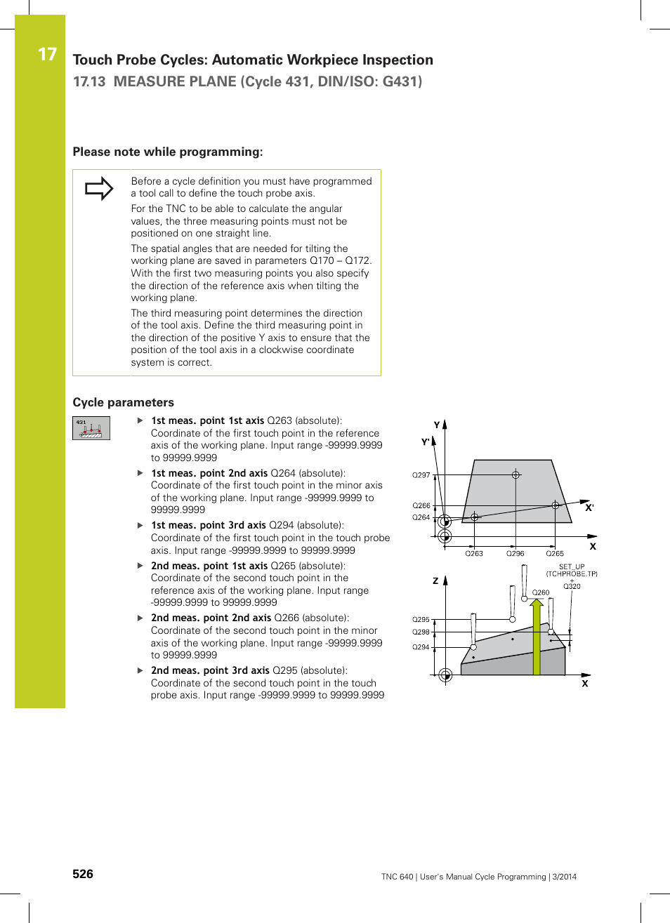 Please note while programming, Cycle parameters | HEIDENHAIN TNC 640 (34059x-04) Cycle programming User Manual | Page 526 / 603