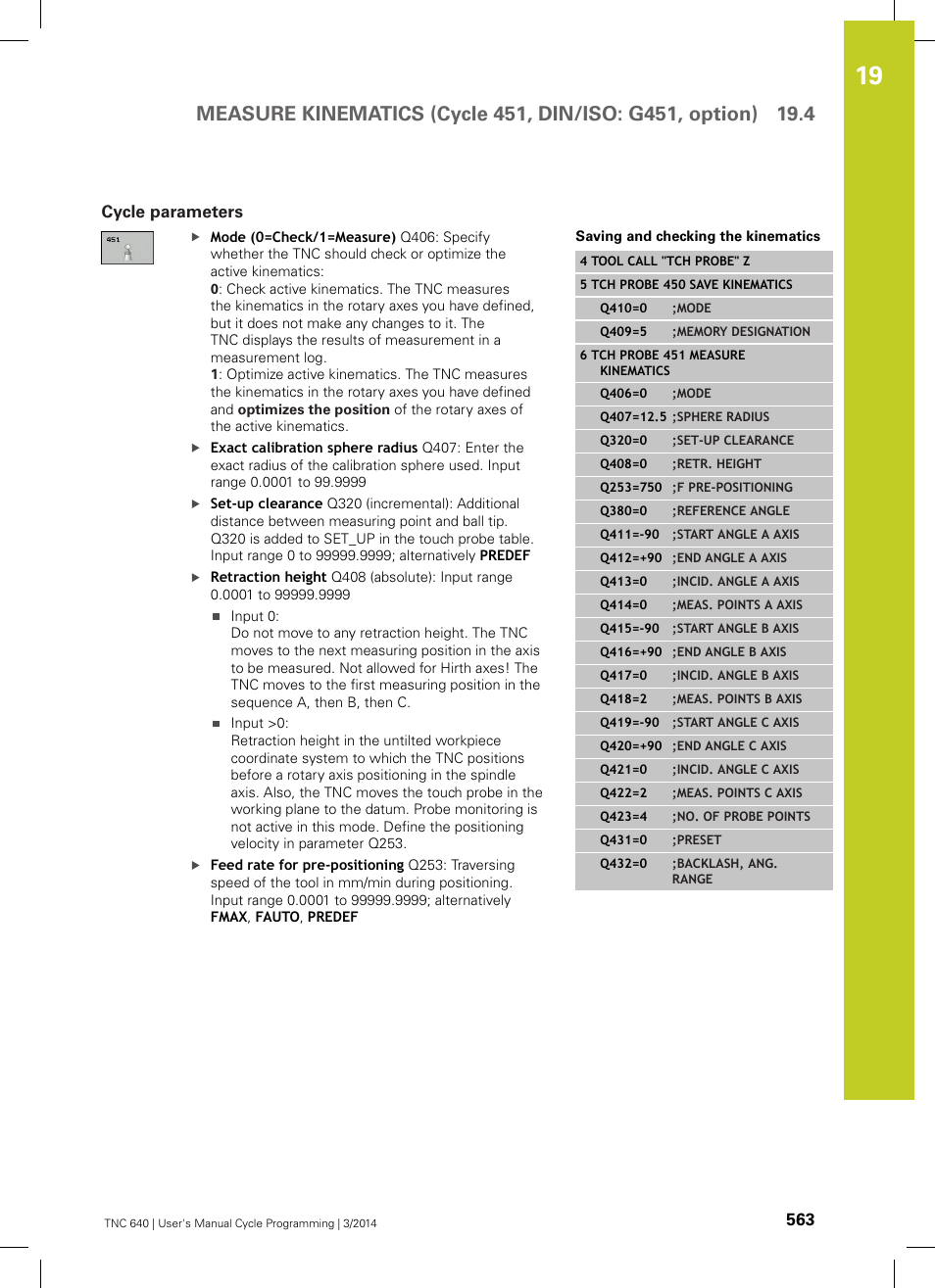 Cycle parameters | HEIDENHAIN TNC 640 (34059x-04) Cycle programming User Manual | Page 563 / 603