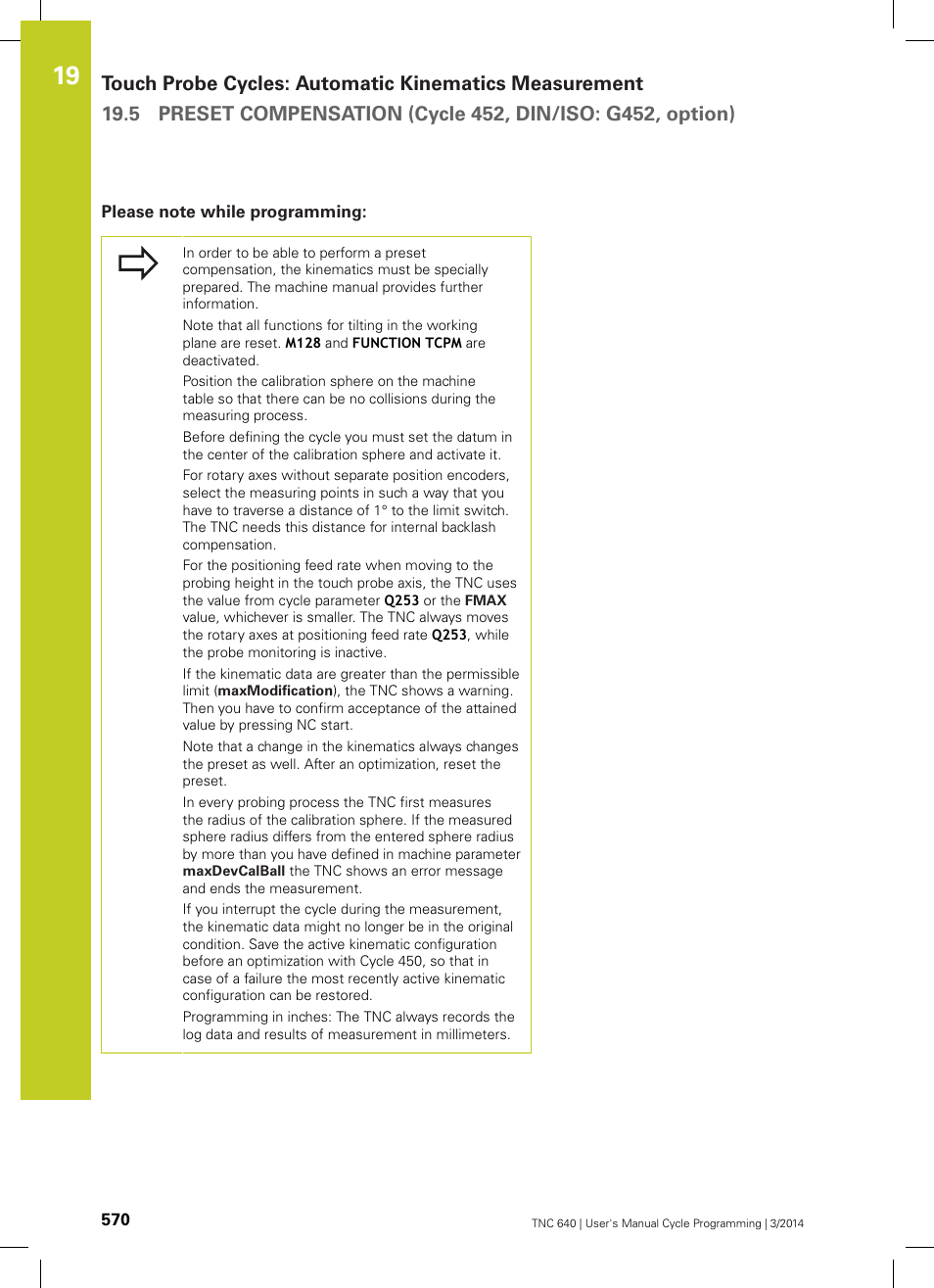 Please note while programming | HEIDENHAIN TNC 640 (34059x-04) Cycle programming User Manual | Page 570 / 603