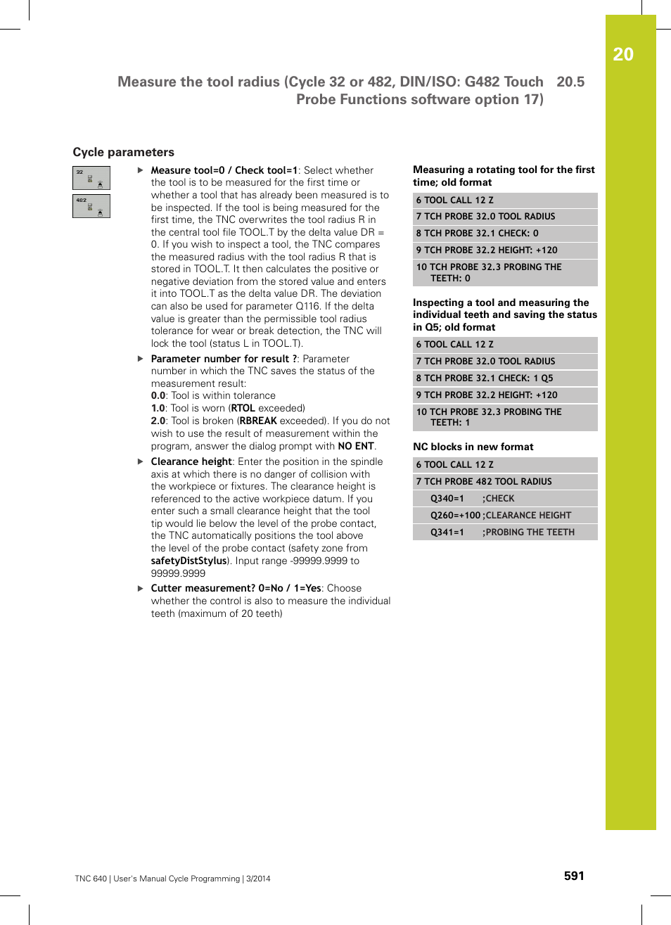 Cycle parameters | HEIDENHAIN TNC 640 (34059x-04) Cycle programming User Manual | Page 591 / 603