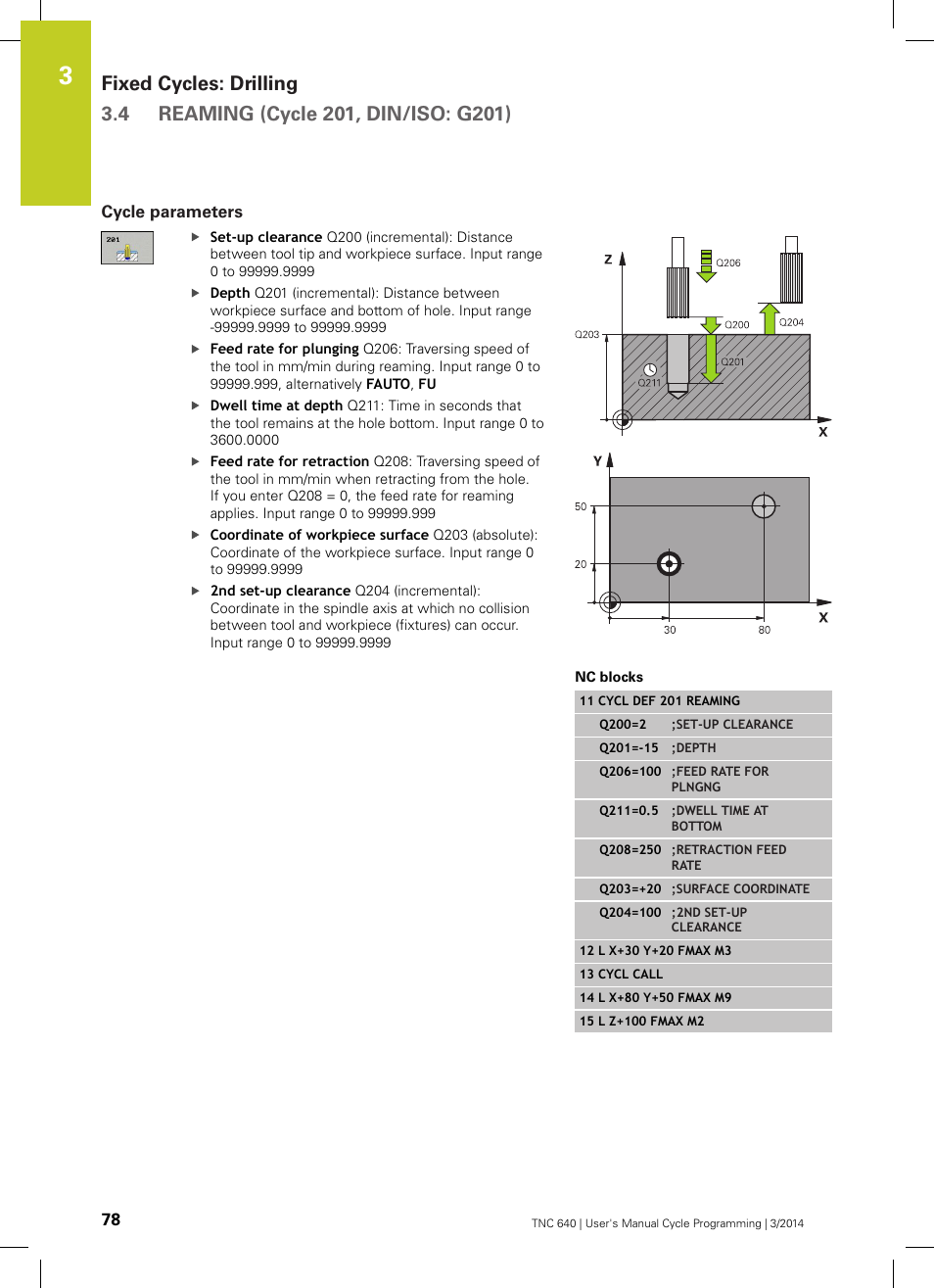 Cycle parameters | HEIDENHAIN TNC 640 (34059x-04) Cycle programming User Manual | Page 78 / 603