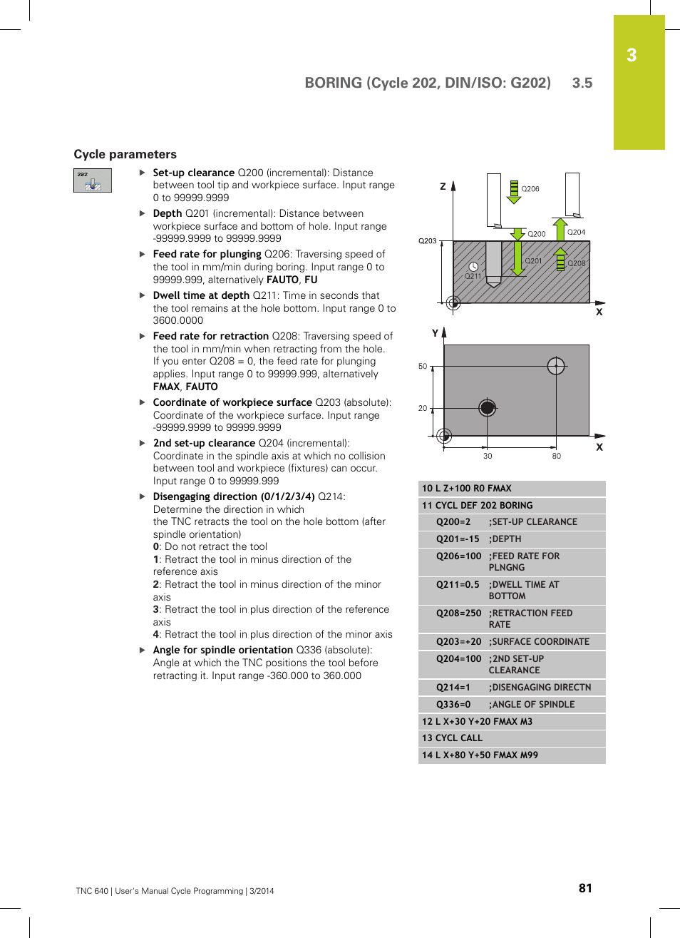 Cycle parameters | HEIDENHAIN TNC 640 (34059x-04) Cycle programming User Manual | Page 81 / 603