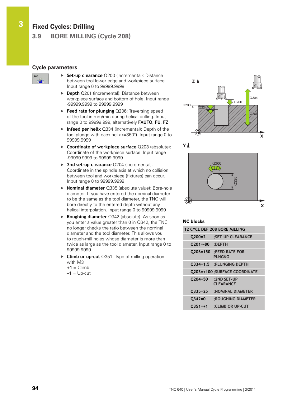 Cycle parameters | HEIDENHAIN TNC 640 (34059x-04) Cycle programming User Manual | Page 94 / 603