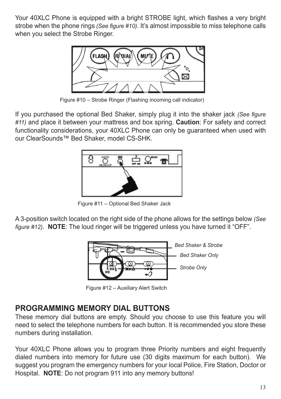 ClearSounds 40XLC User Manual | Page 13 / 36