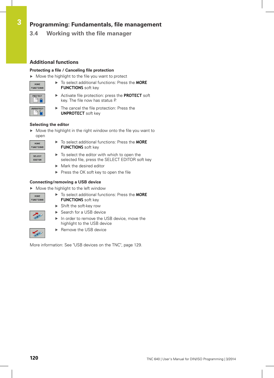 Additional functions | HEIDENHAIN TNC 640 (34059x-04) ISO programming User Manual | Page 120 / 645