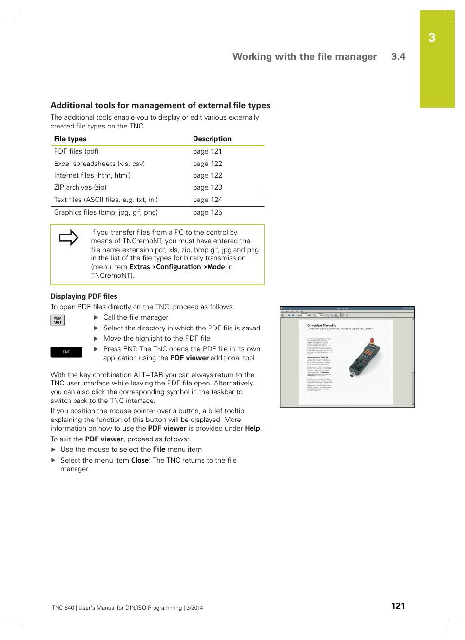 Working with the file manager 3.4 | HEIDENHAIN TNC 640 (34059x-04) ISO programming User Manual | Page 121 / 645