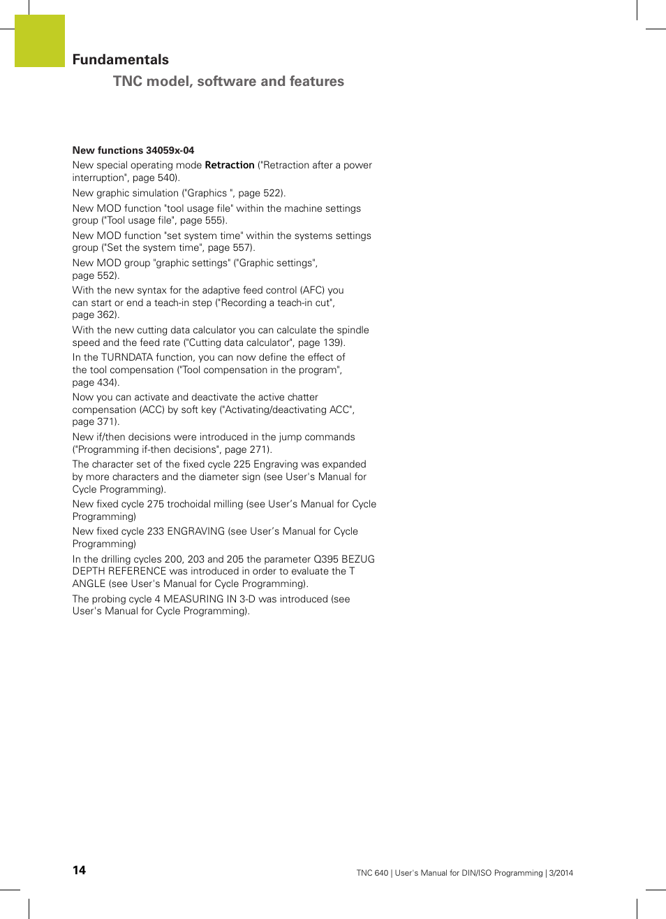 Fundamentals tnc model, software and features | HEIDENHAIN TNC 640 (34059x-04) ISO programming User Manual | Page 14 / 645