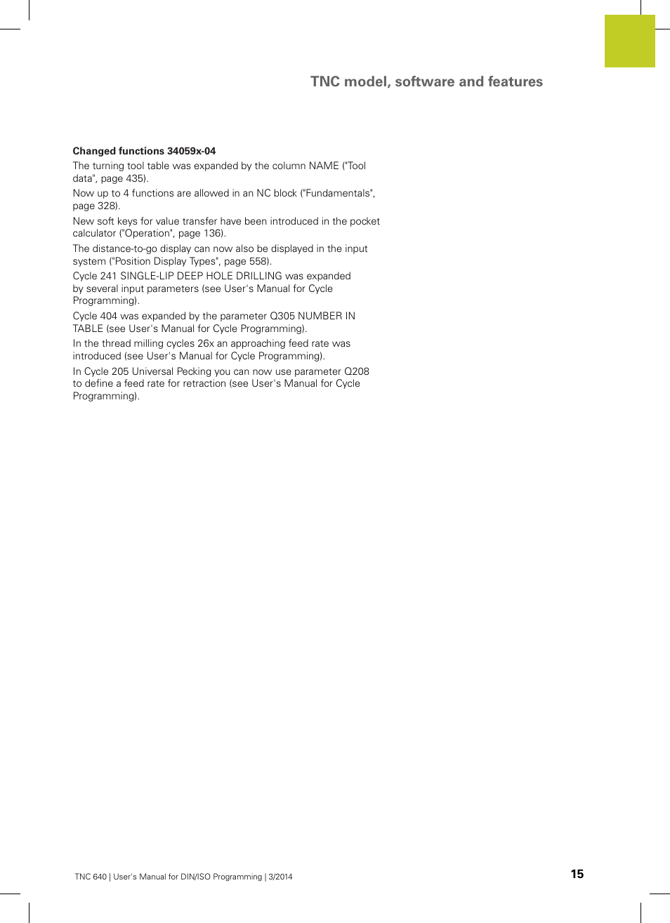 Tnc model, software and features | HEIDENHAIN TNC 640 (34059x-04) ISO programming User Manual | Page 15 / 645