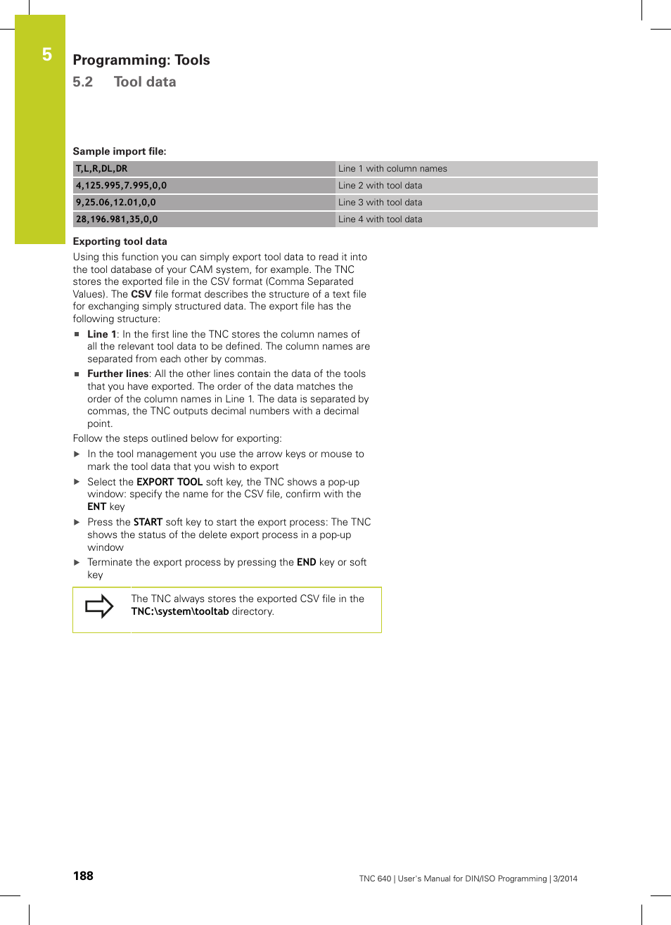 Programming: tools 5.2 tool data | HEIDENHAIN TNC 640 (34059x-04) ISO programming User Manual | Page 188 / 645