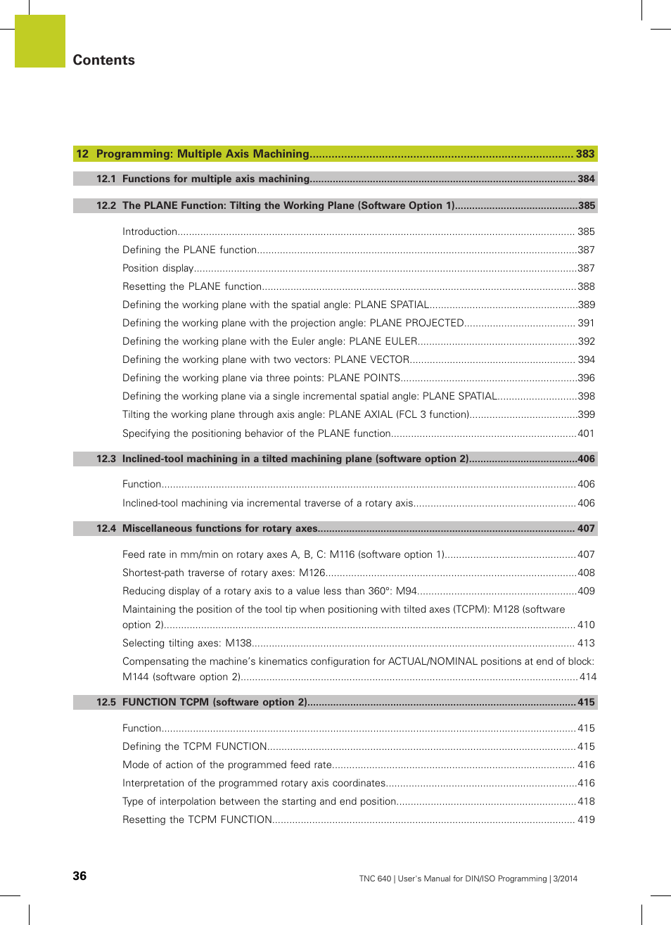 HEIDENHAIN TNC 640 (34059x-04) ISO programming User Manual | Page 36 / 645