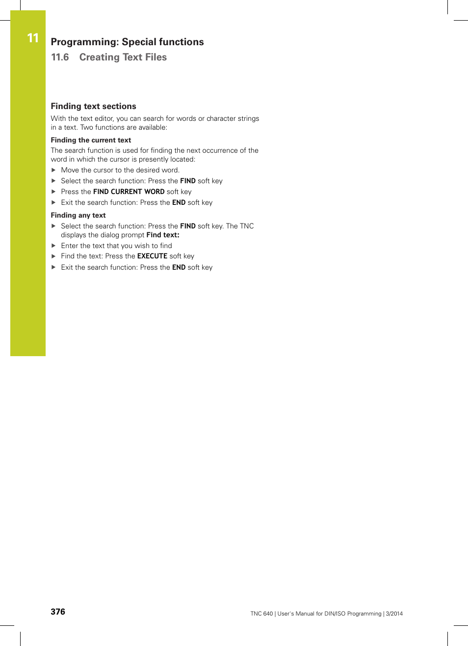 Finding text sections | HEIDENHAIN TNC 640 (34059x-04) ISO programming User Manual | Page 376 / 645