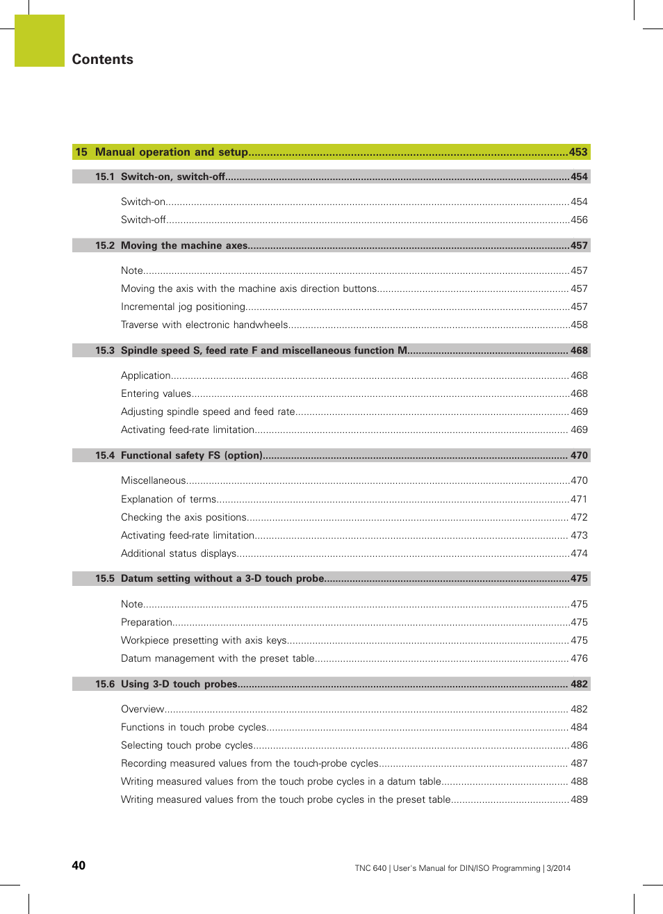 HEIDENHAIN TNC 640 (34059x-04) ISO programming User Manual | Page 40 / 645