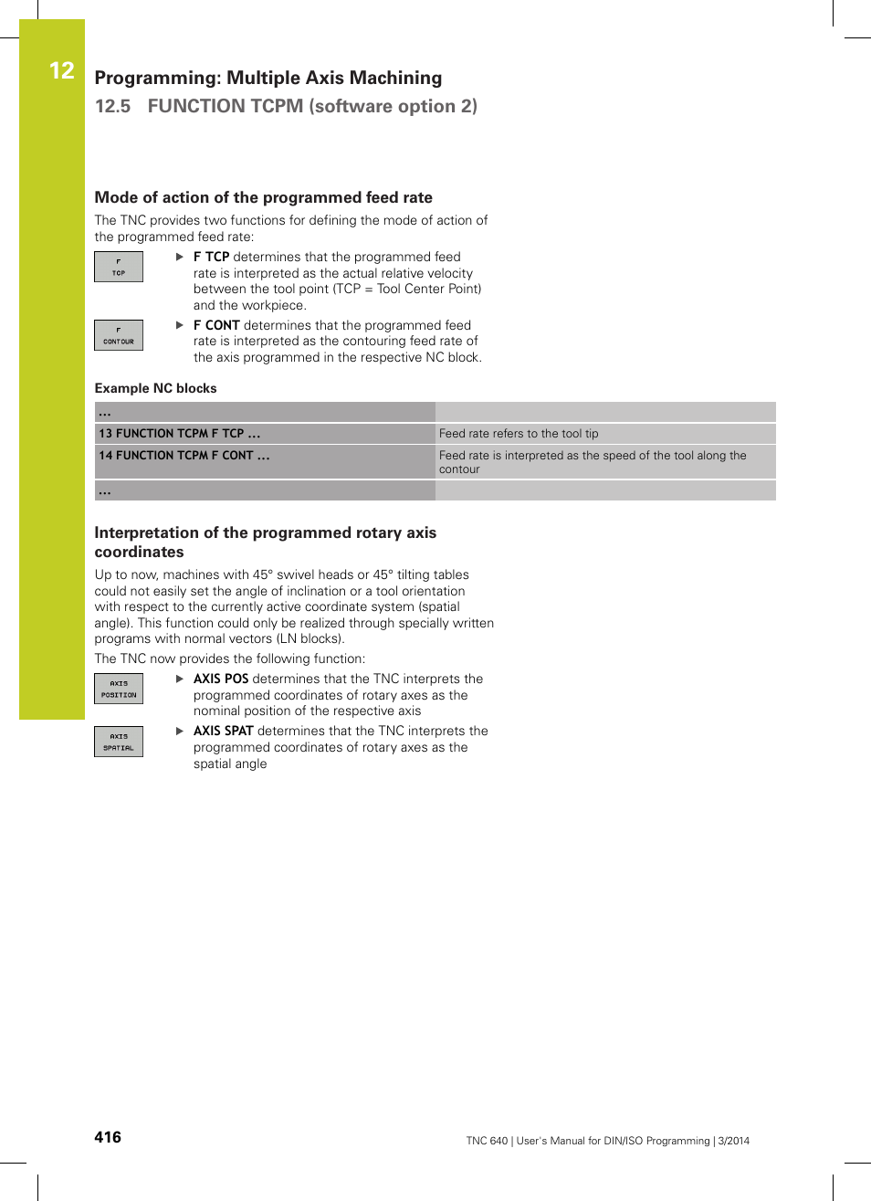 Mode of action of the programmed feed rate | HEIDENHAIN TNC 640 (34059x-04) ISO programming User Manual | Page 416 / 645