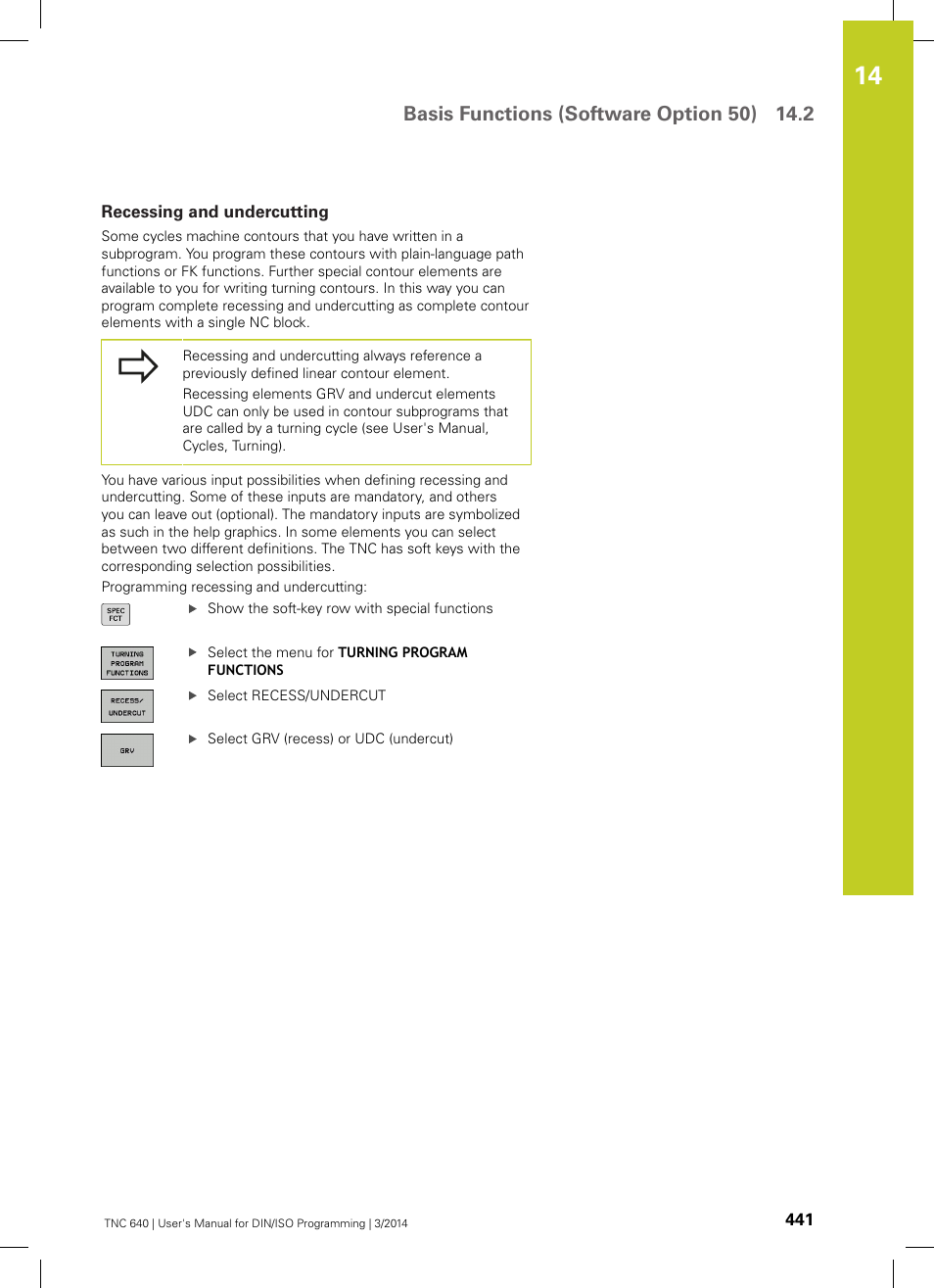 Recessing and undercutting | HEIDENHAIN TNC 640 (34059x-04) ISO programming User Manual | Page 441 / 645