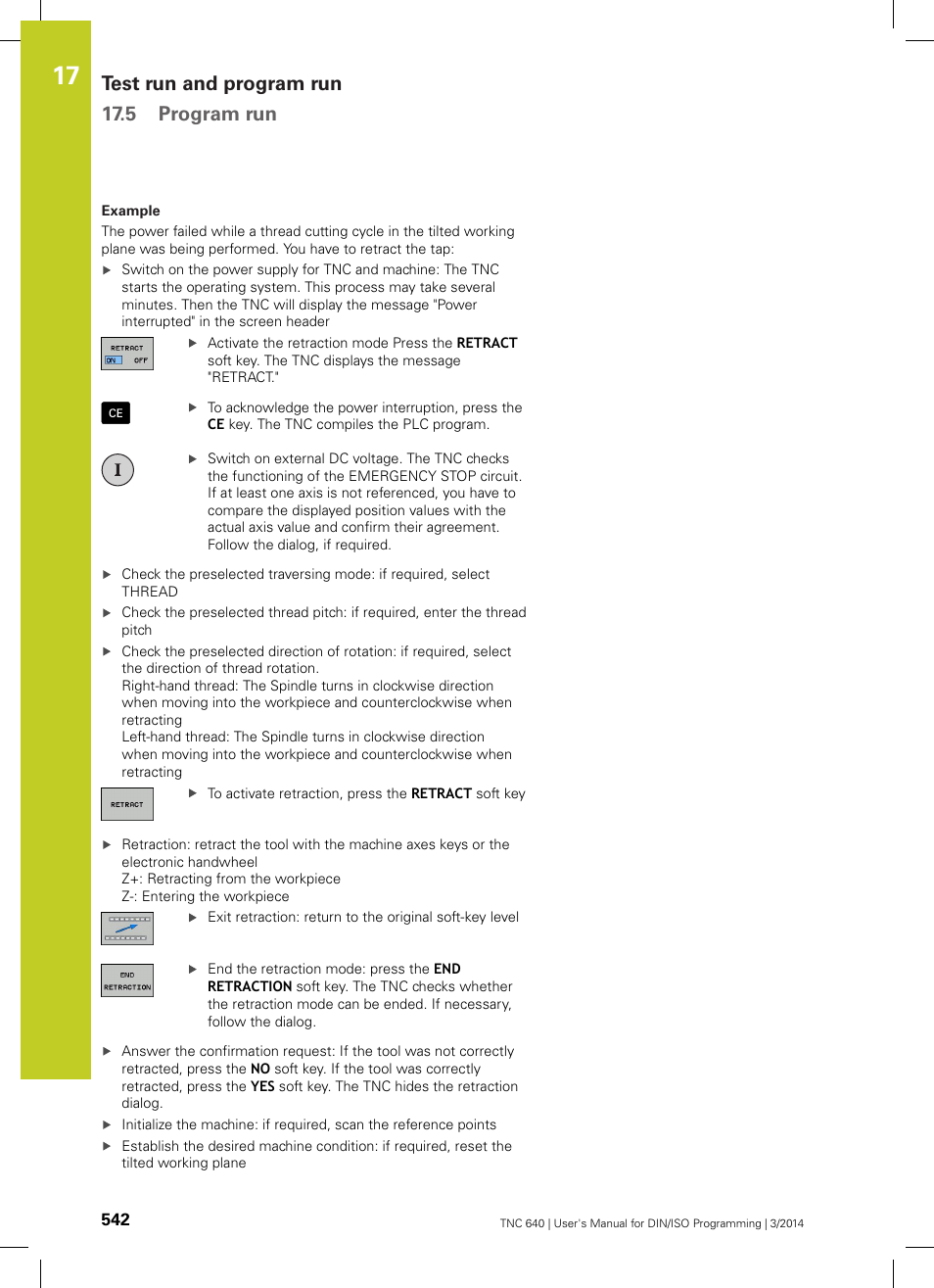 Test run and program run 17.5 program run | HEIDENHAIN TNC 640 (34059x-04) ISO programming User Manual | Page 542 / 645