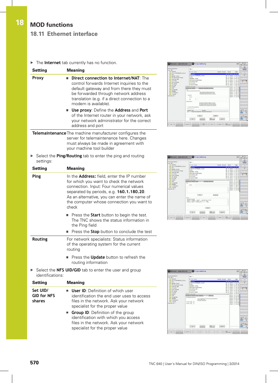 Mod functions 18.11 ethernet interface | HEIDENHAIN TNC 640 (34059x-04) ISO programming User Manual | Page 570 / 645