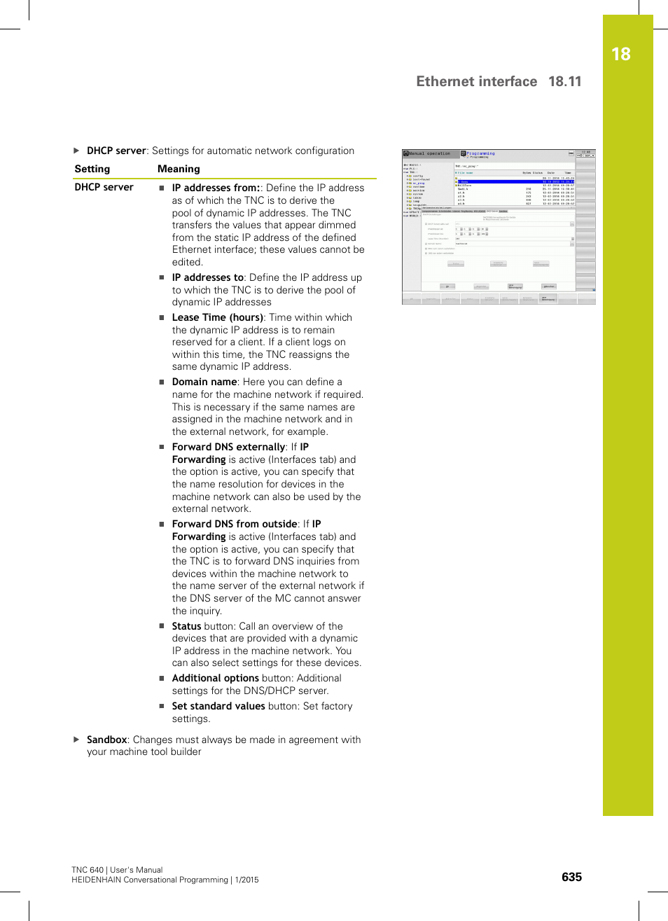 Ethernet interface 18.11 | HEIDENHAIN TNC 640 (34059x-05) User Manual | Page 635 / 707