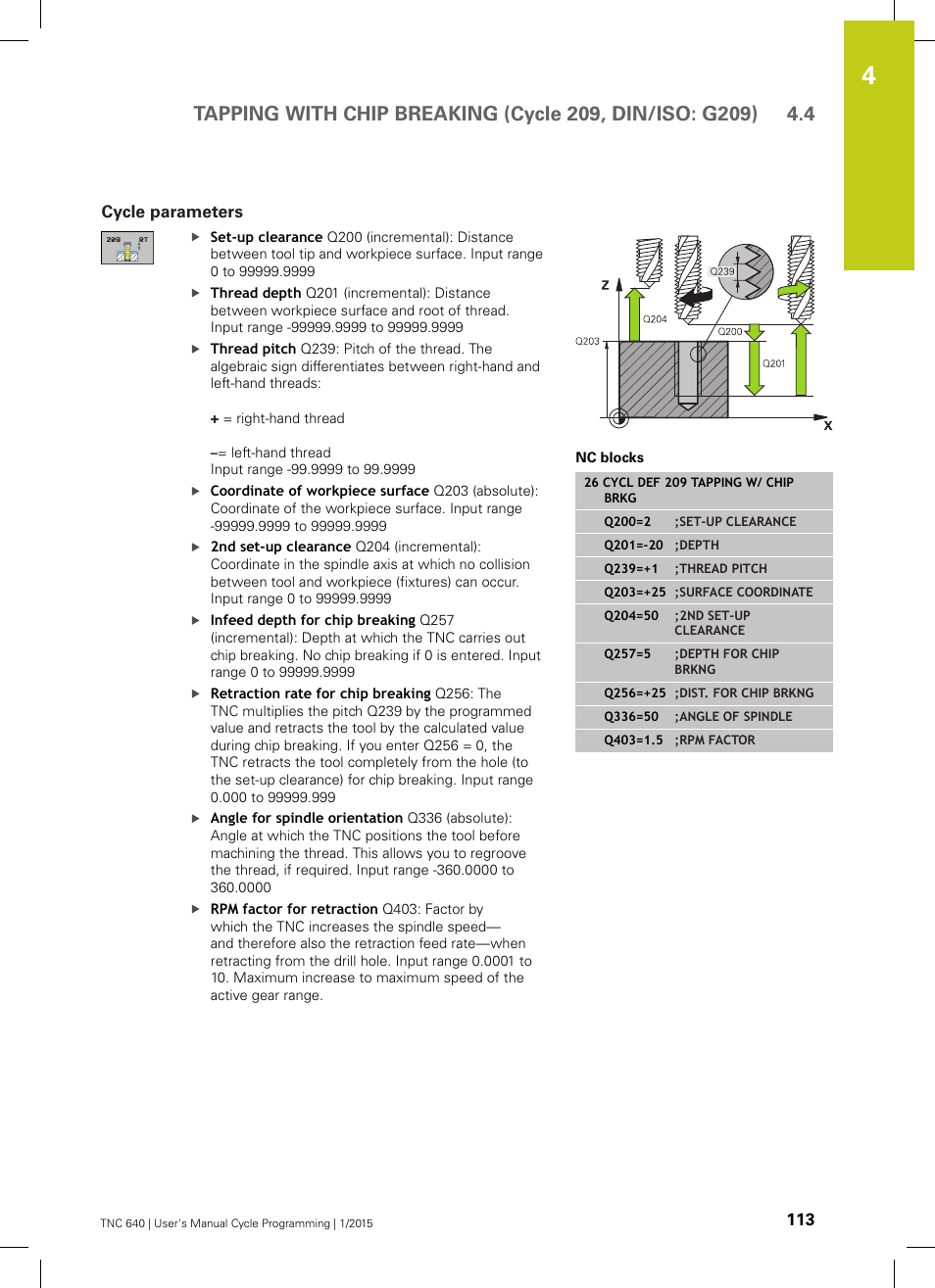Cycle parameters | HEIDENHAIN TNC 640 (34059x-05) Cycle programming User Manual | Page 113 / 635