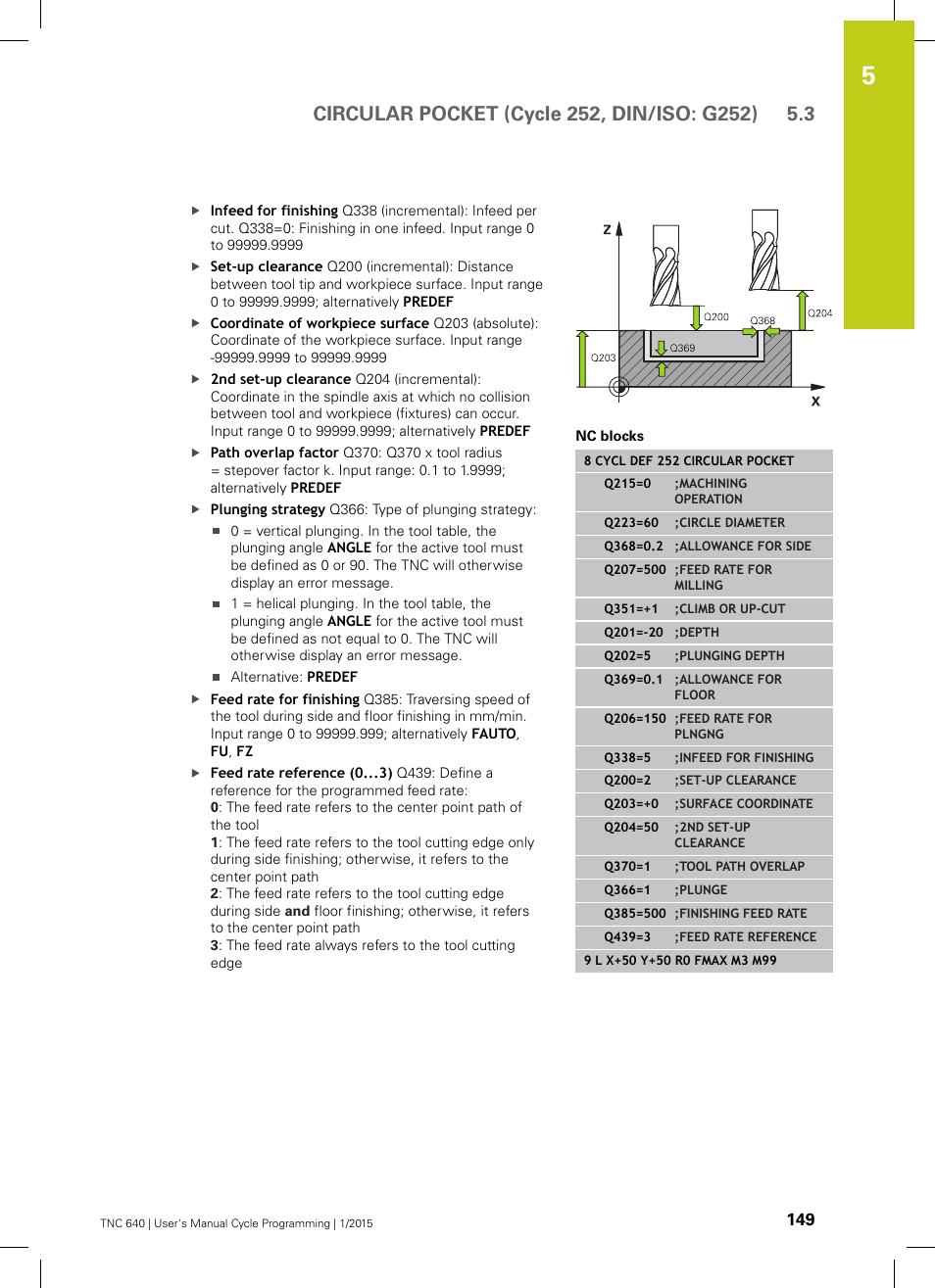 HEIDENHAIN TNC 640 (34059x-05) Cycle programming User Manual | Page 149 / 635
