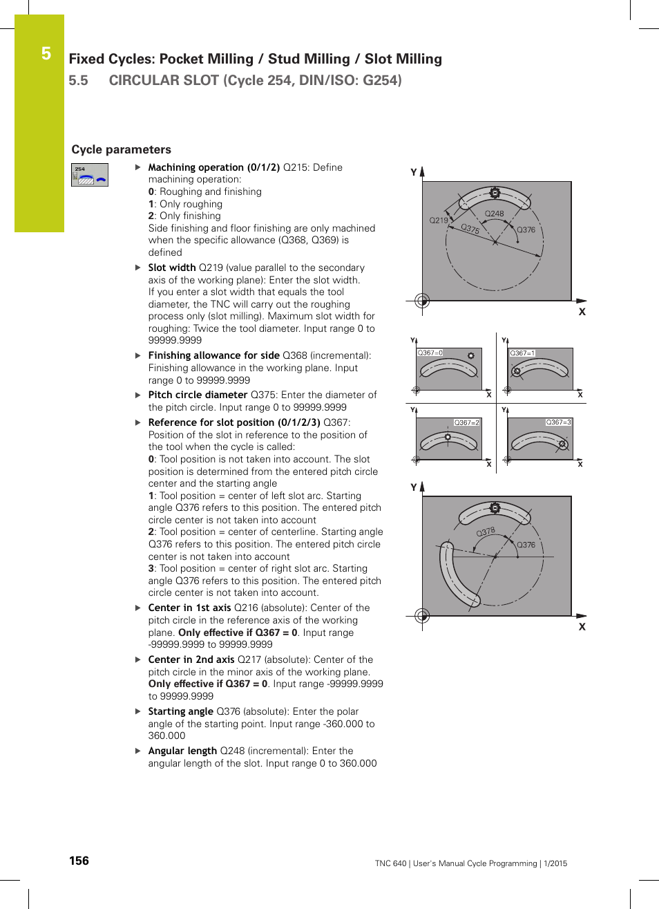 Cycle parameters | HEIDENHAIN TNC 640 (34059x-05) Cycle programming User Manual | Page 156 / 635