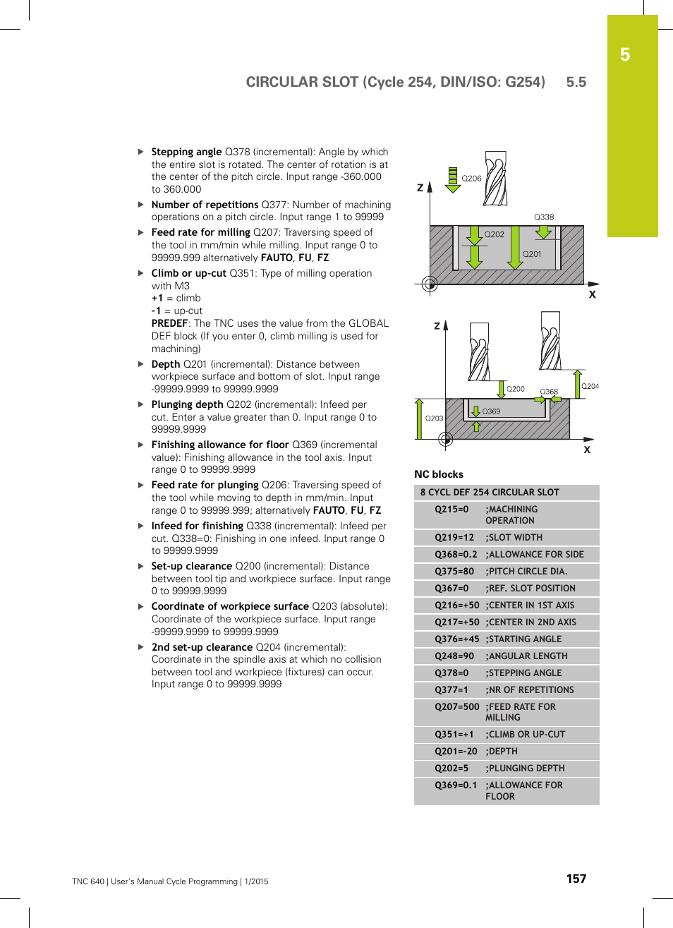 HEIDENHAIN TNC 640 (34059x-05) Cycle programming User Manual | Page 157 / 635