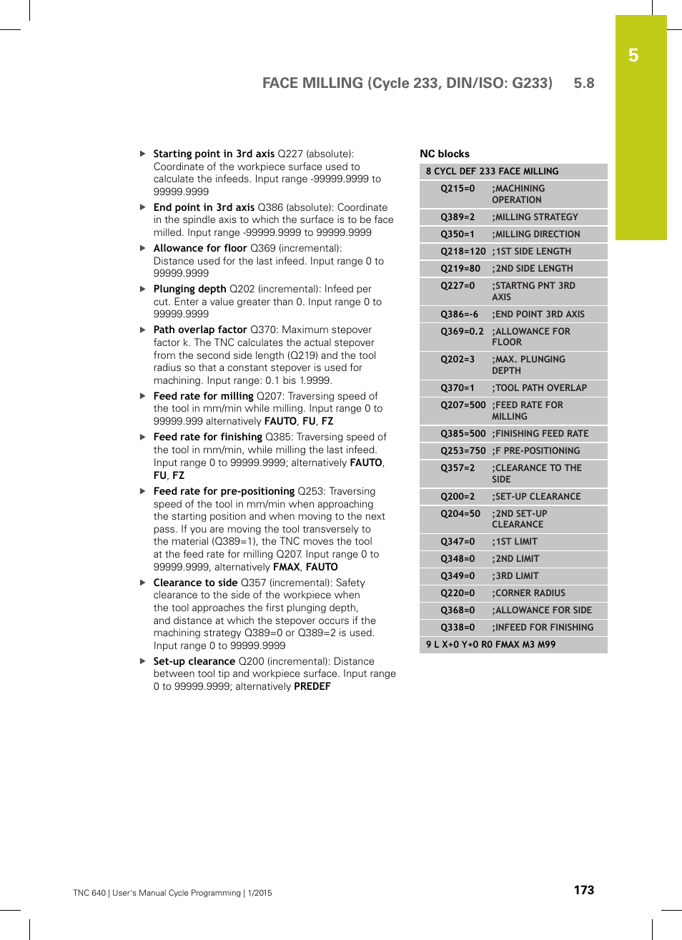 HEIDENHAIN TNC 640 (34059x-05) Cycle programming User Manual | Page 173 / 635