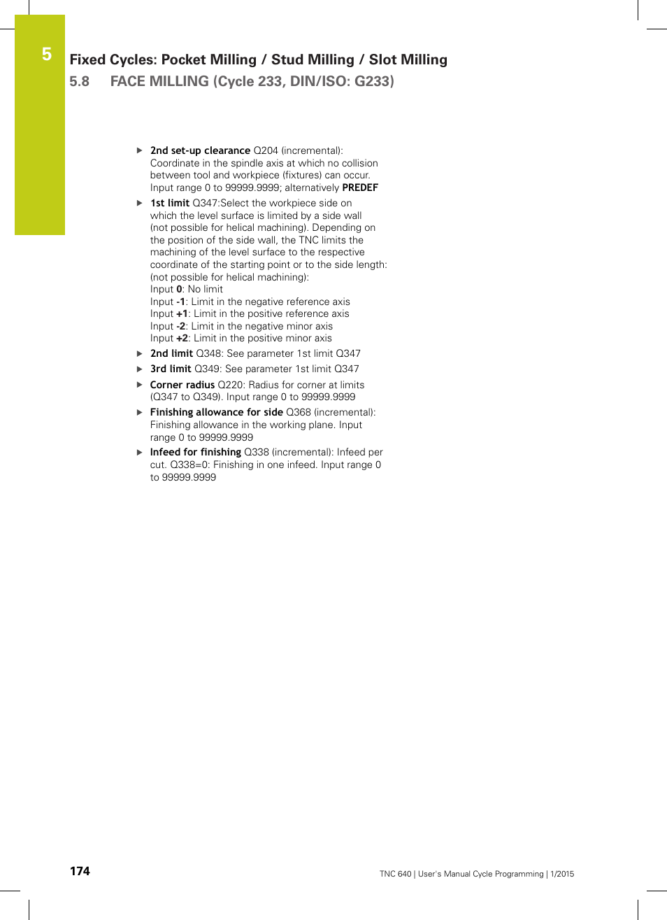 HEIDENHAIN TNC 640 (34059x-05) Cycle programming User Manual | Page 174 / 635