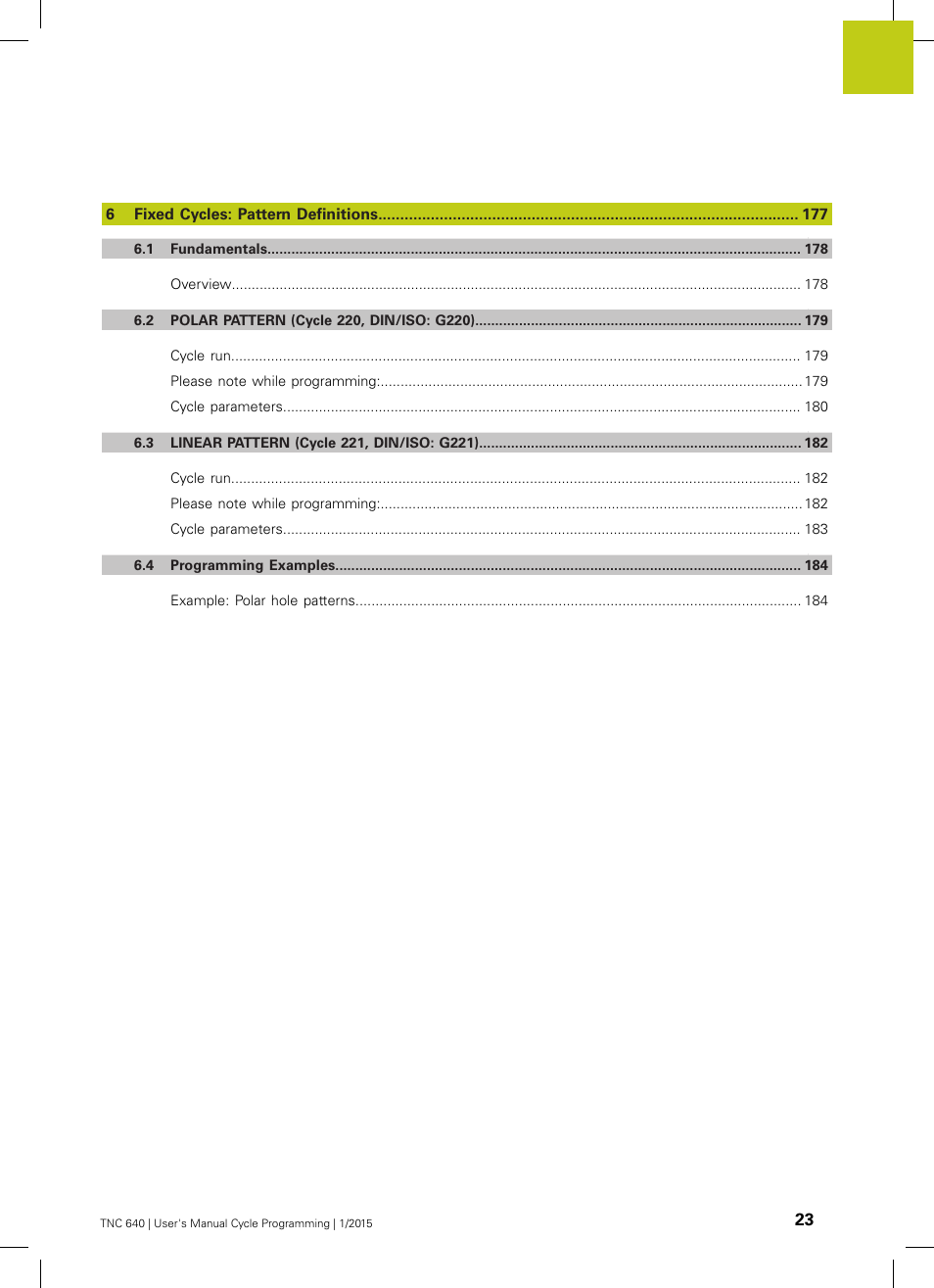 HEIDENHAIN TNC 640 (34059x-05) Cycle programming User Manual | Page 23 / 635