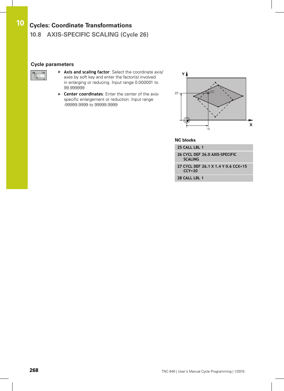 Cycle parameters | HEIDENHAIN TNC 640 (34059x-05) Cycle programming User Manual | Page 268 / 635