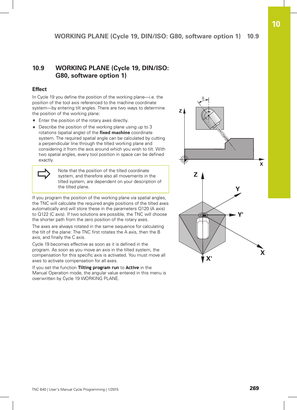 Effect | HEIDENHAIN TNC 640 (34059x-05) Cycle programming User Manual | Page 269 / 635