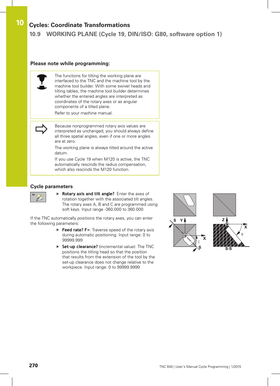 Please note while programming, Cycle parameters | HEIDENHAIN TNC 640 (34059x-05) Cycle programming User Manual | Page 270 / 635