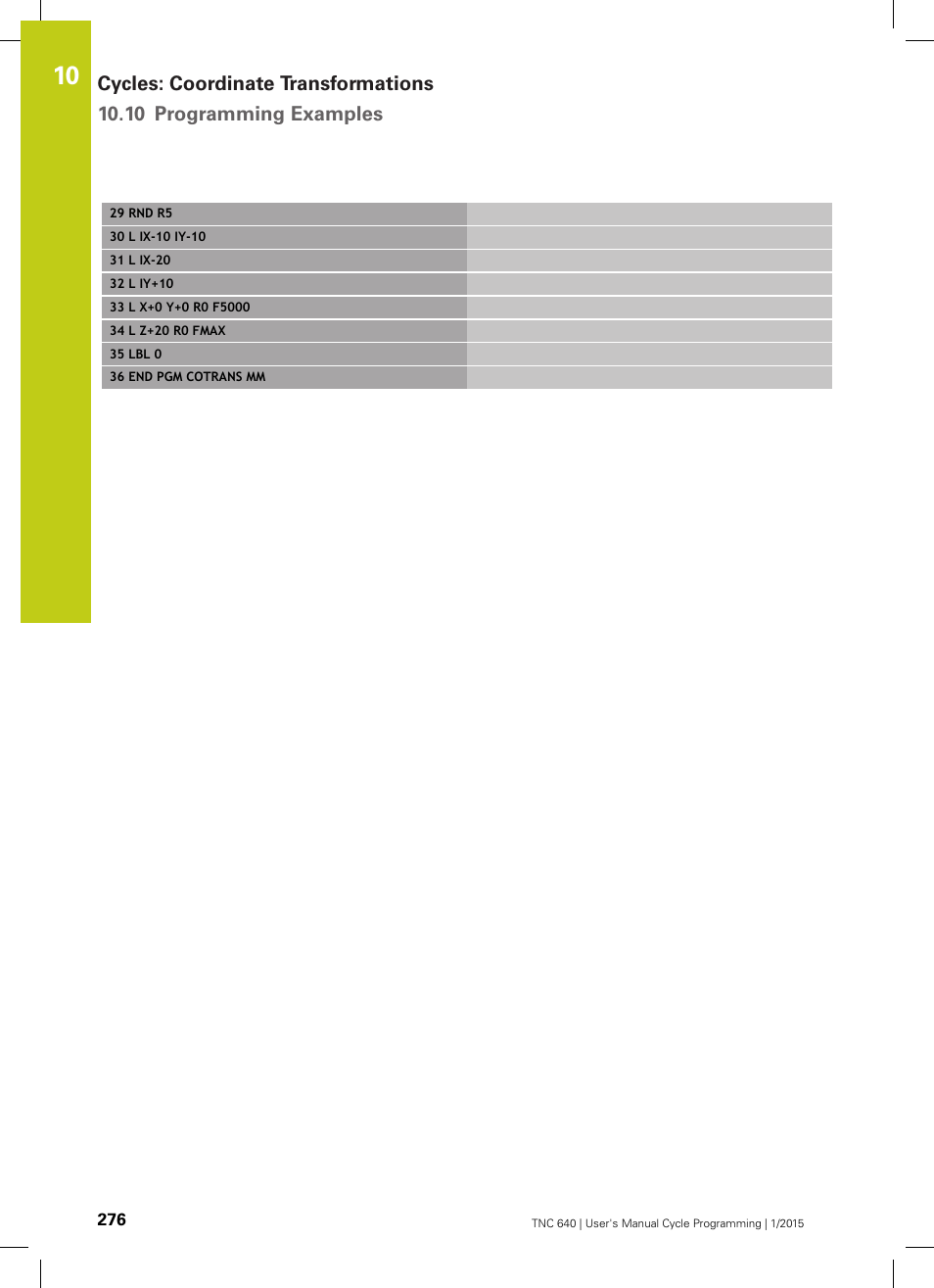HEIDENHAIN TNC 640 (34059x-05) Cycle programming User Manual | Page 276 / 635