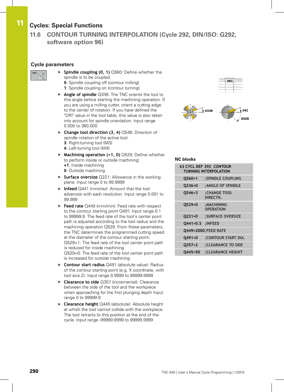 Cycle parameters | HEIDENHAIN TNC 640 (34059x-05) Cycle programming User Manual | Page 290 / 635