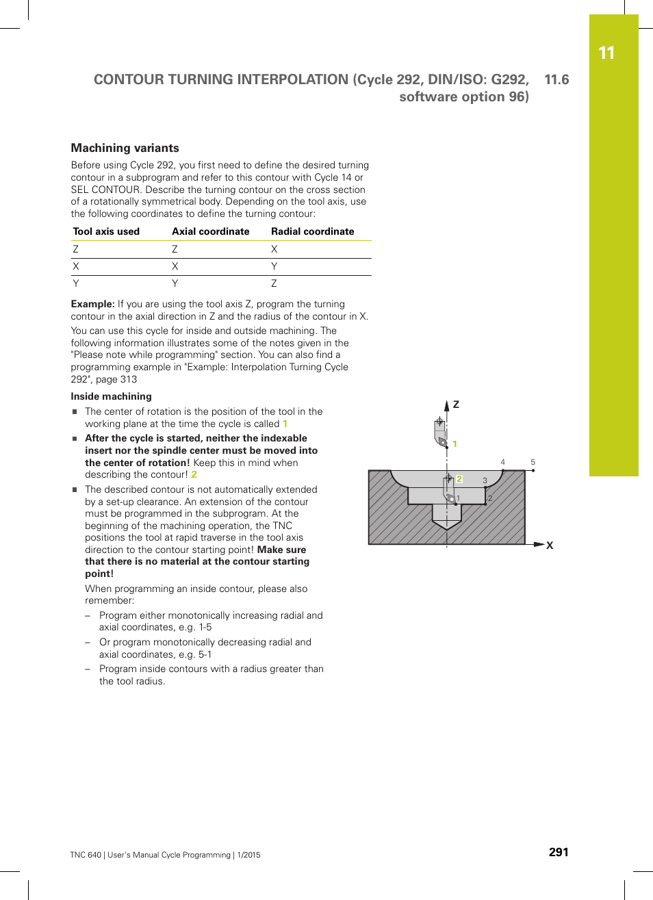 Machining variants | HEIDENHAIN TNC 640 (34059x-05) Cycle programming User Manual | Page 291 / 635