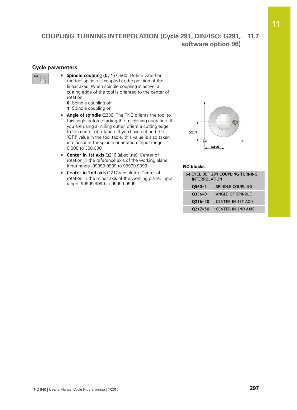 Cycle parameters | HEIDENHAIN TNC 640 (34059x-05) Cycle programming User Manual | Page 297 / 635