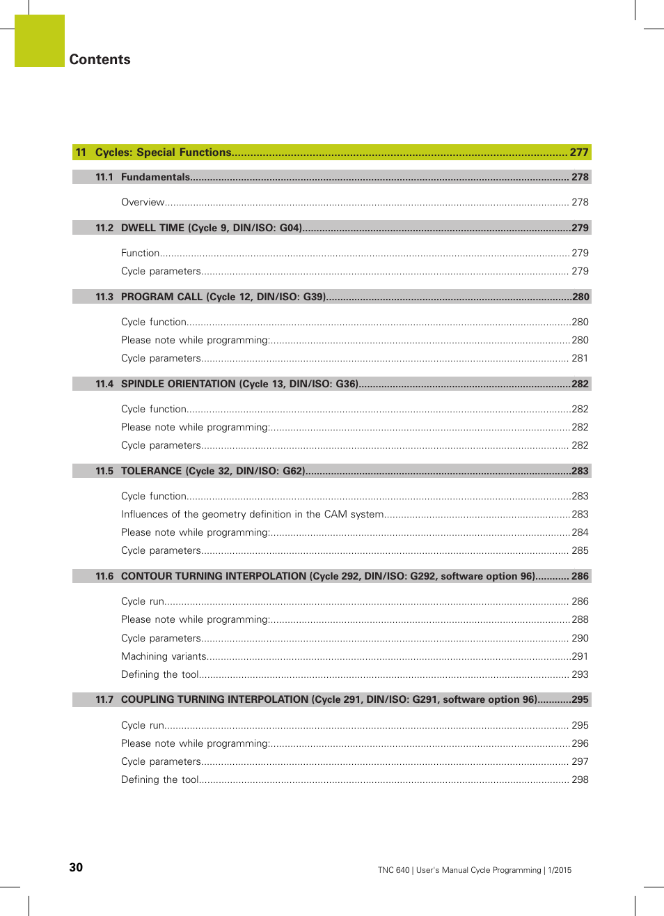 HEIDENHAIN TNC 640 (34059x-05) Cycle programming User Manual | Page 30 / 635