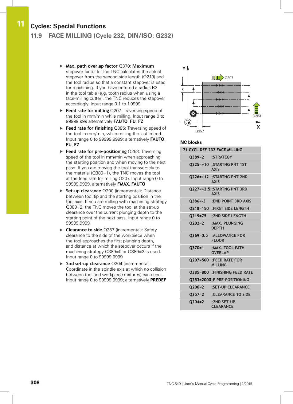 HEIDENHAIN TNC 640 (34059x-05) Cycle programming User Manual | Page 308 / 635